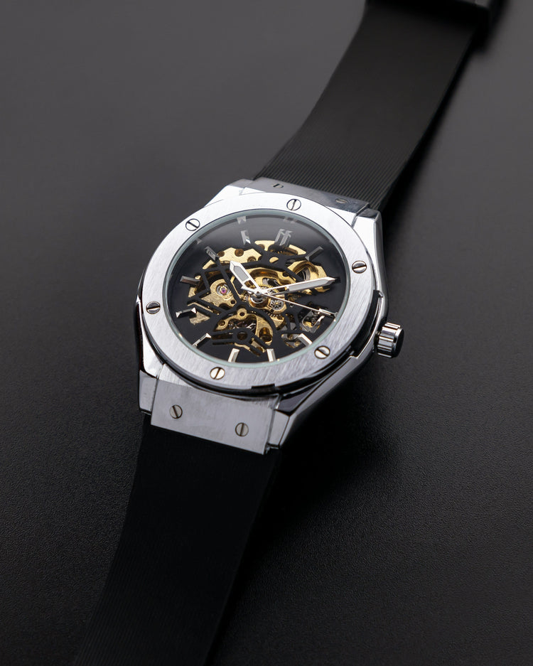 Montre squelette homme